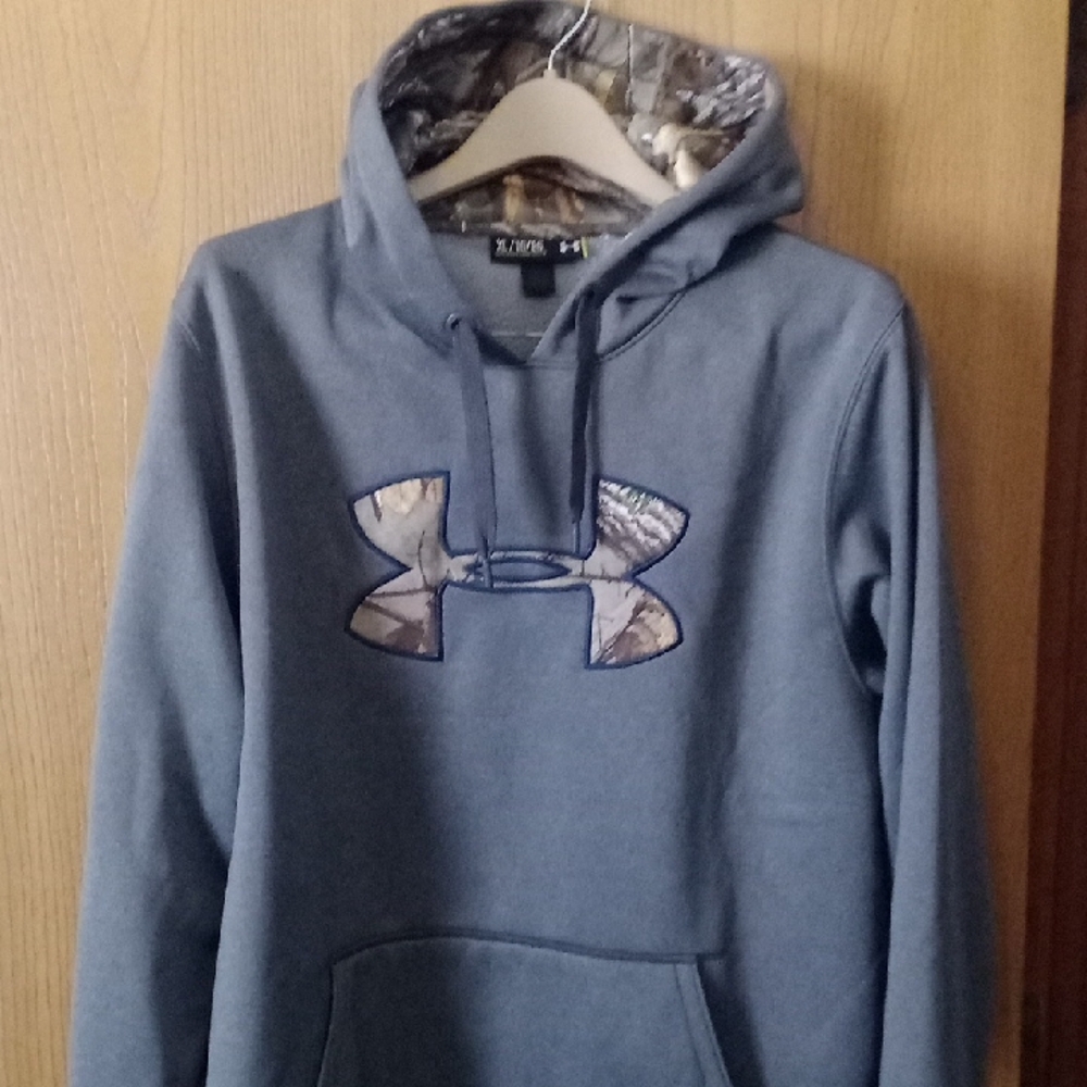 Under Armour Storm1 x Realtree Grey Fleece Team Hoodie with Front Pocket